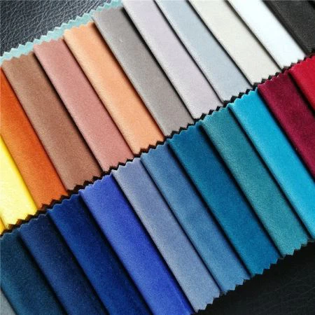 Polyester DTY Xov Paj Cov Dyed Rooj Zaum Ntaub Velvet Ntxhuav